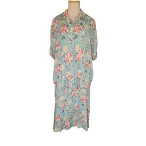 Vintage Jantzen 2pc Skirt Top Set Floral Pockets LG 14 Cottagecore Grandmacore